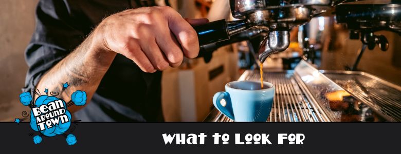 pouring a coffee from a machine