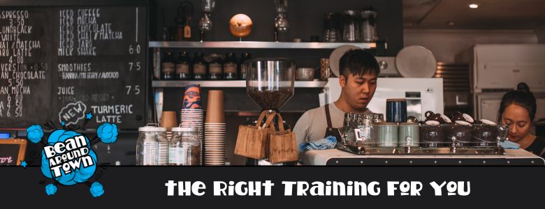 worker working behind a coffee machine