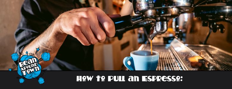 pulling an espresso shot