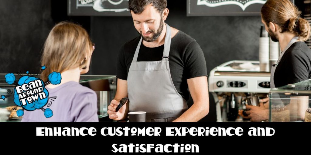 Image illustrating strategies to enhance customer experience and satisfaction in a coffee shop setting.