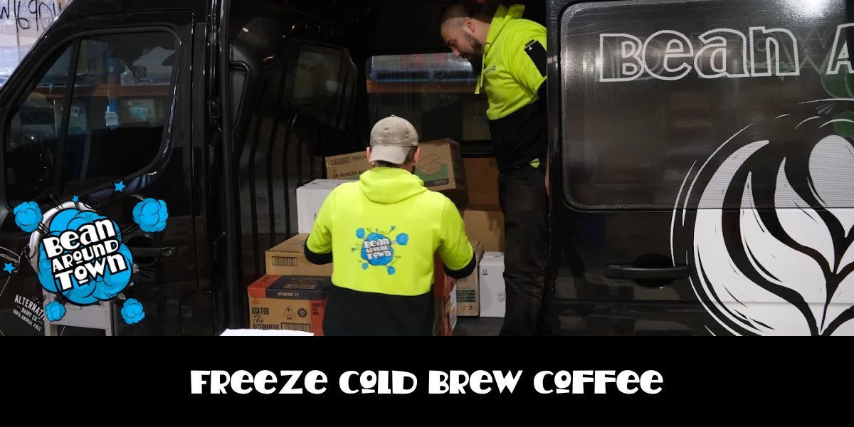 Freeze cid brew coffee with alternative milk options from Bean Around Town, supporting Melbourne cafés with premium supplies.
