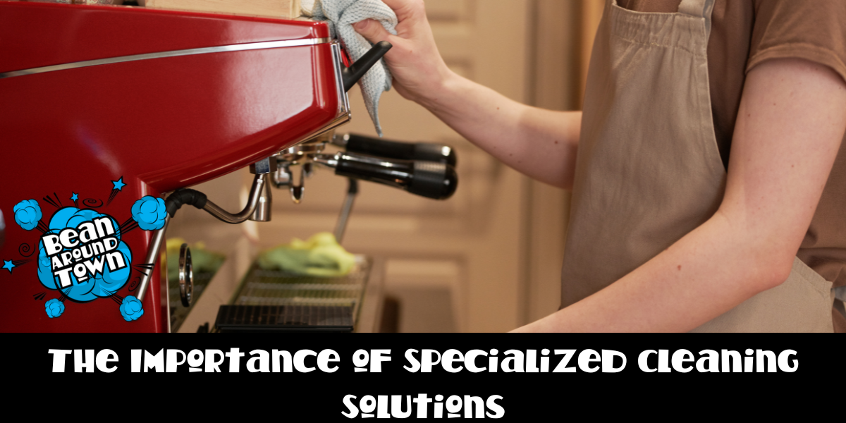 Specialized cleaning solutions ensure food safety and equipment longevity, preventing damage and harmful residues in coffee machines.