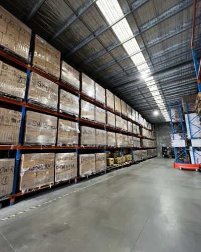 warehouse warehouse full of cafe supplies